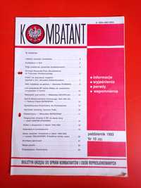 Kombatant, biuletyn, nr 10/1993, październik 1993