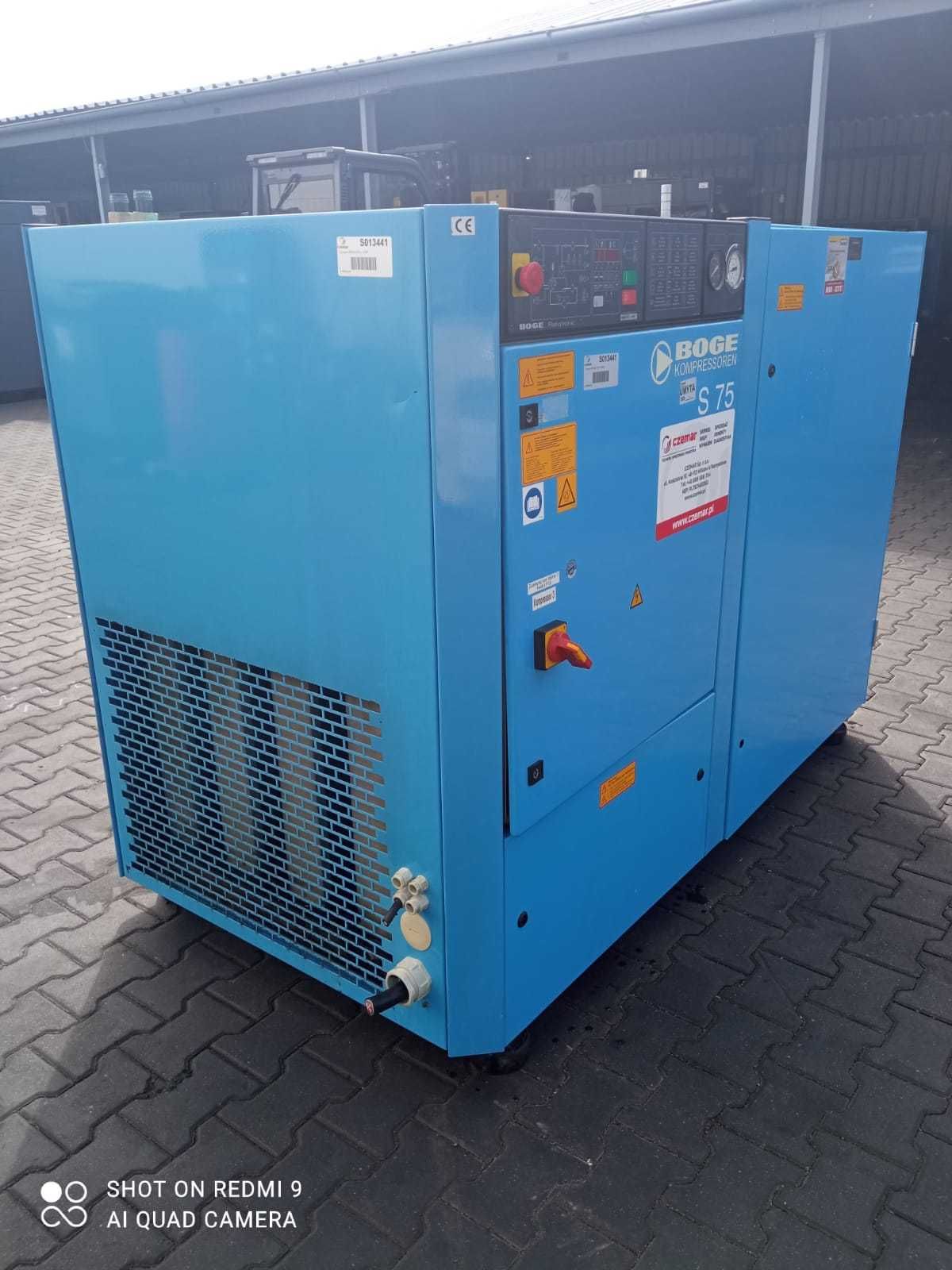 Sprężarka śrubowa,kompresor Boge S75,55KW,S013441