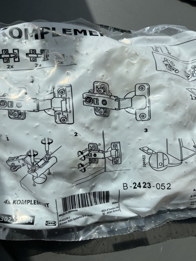 Komplement zawiasow pax ikea