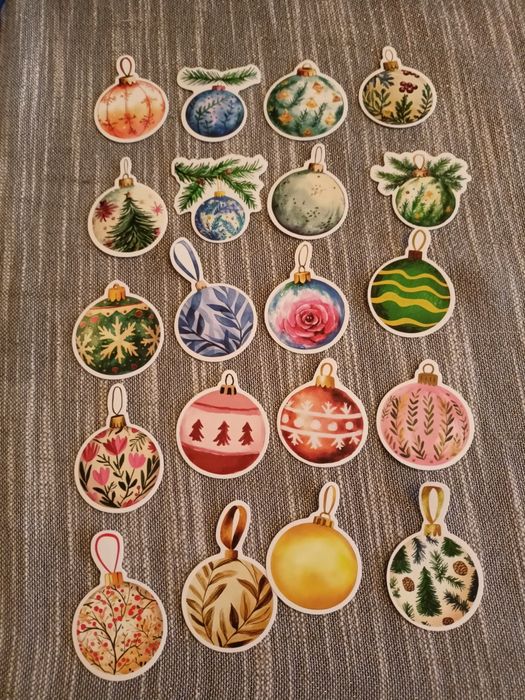 Naklejki bombki Boże Narodzenie