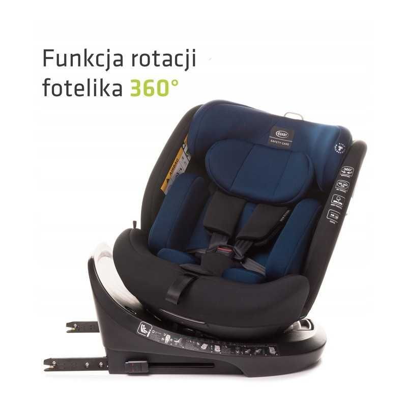 4 BABY Fotelik ROTO-FIX 40-150cm Navy blue I-Size obrotowy 360stopni