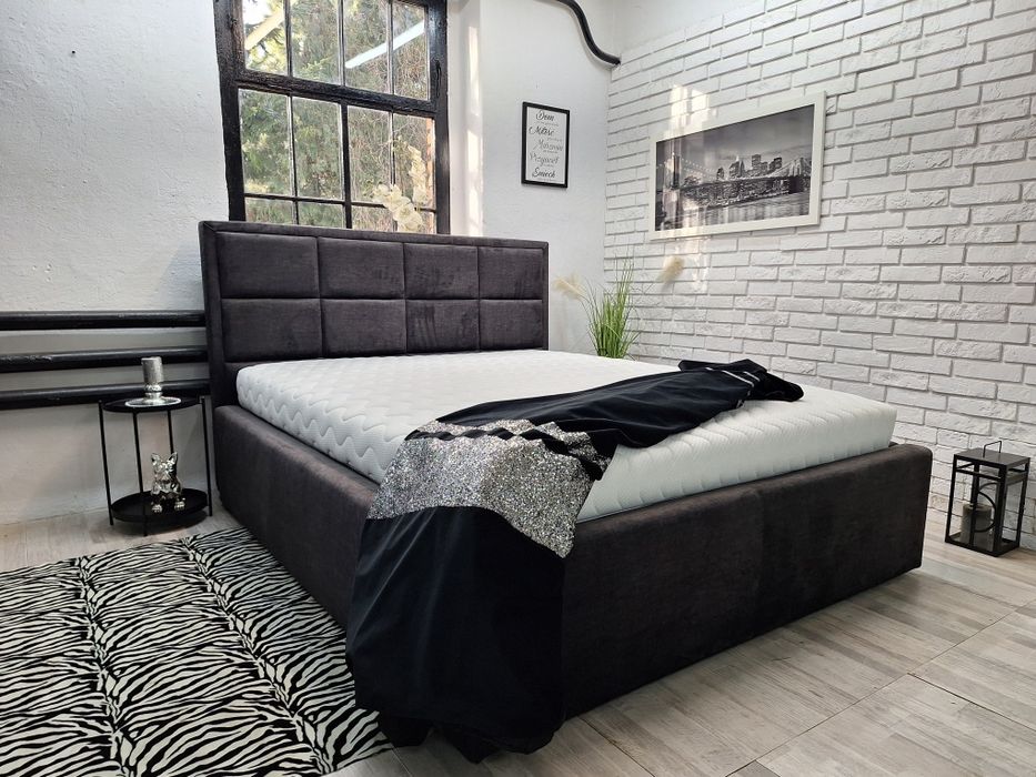 Łoże sypialniane sprężyny pojemnik na pościel,materac