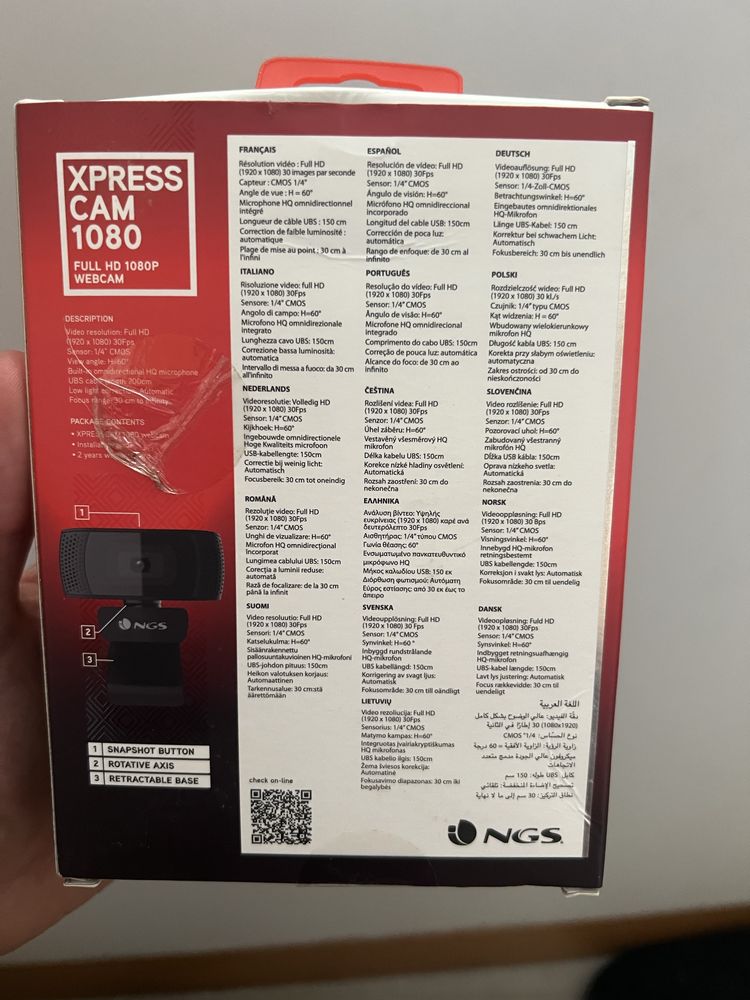 Câmara para computador - NGS 1080P