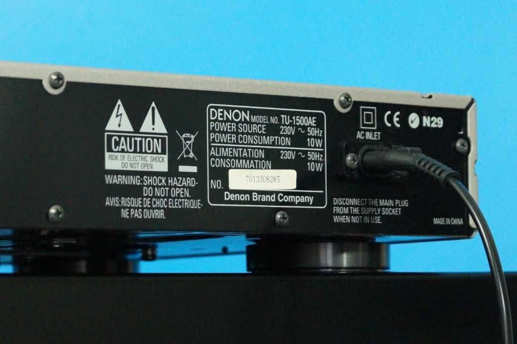 Tuner radiowy FM Denon TU-1500 AE srebrny piękny stan okazja Gwarancja