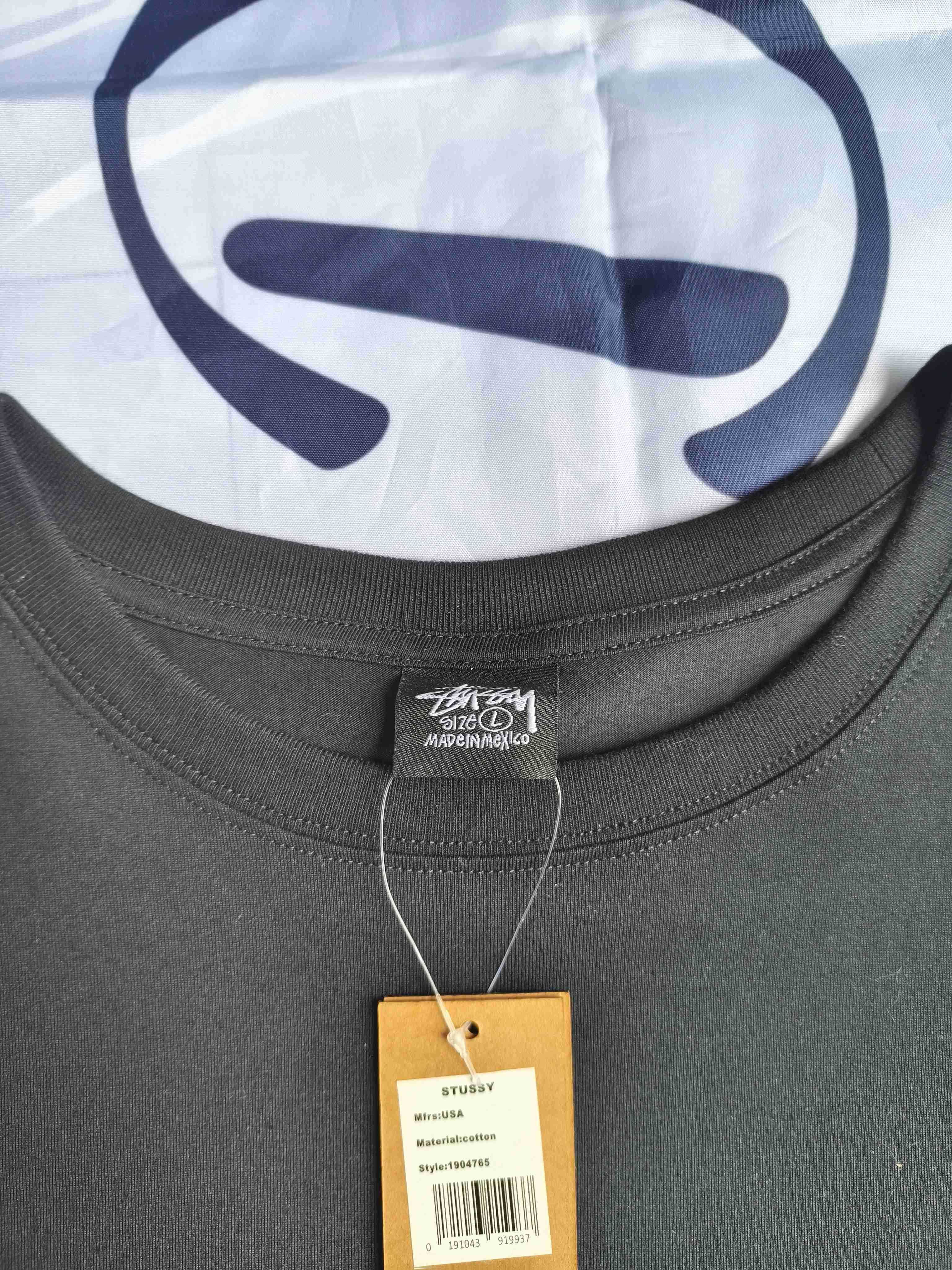 Stussy Męska Czarna Koszulka z Nadrukiem L
