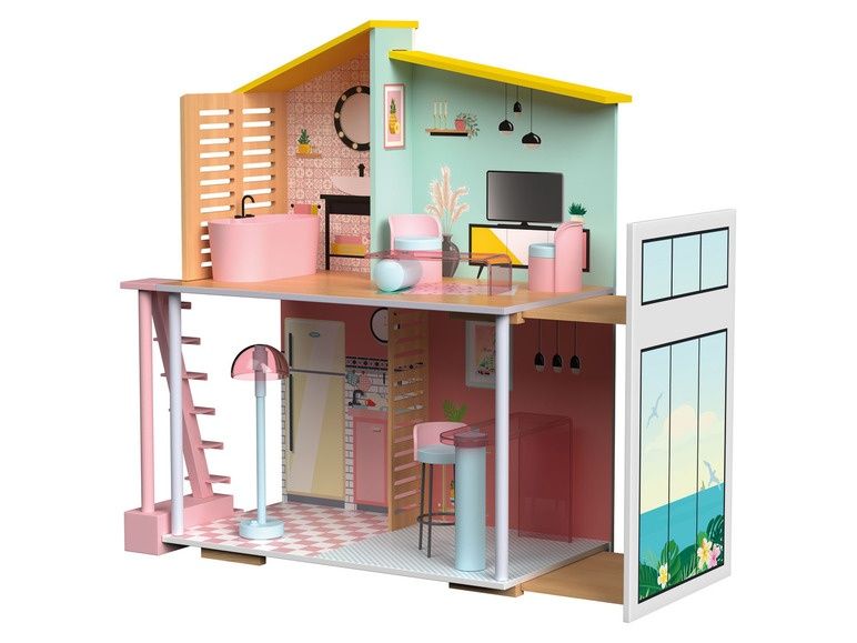 Drewniany domek dla lalek 
Playtive Drewniany domek dla lalek Fashion
