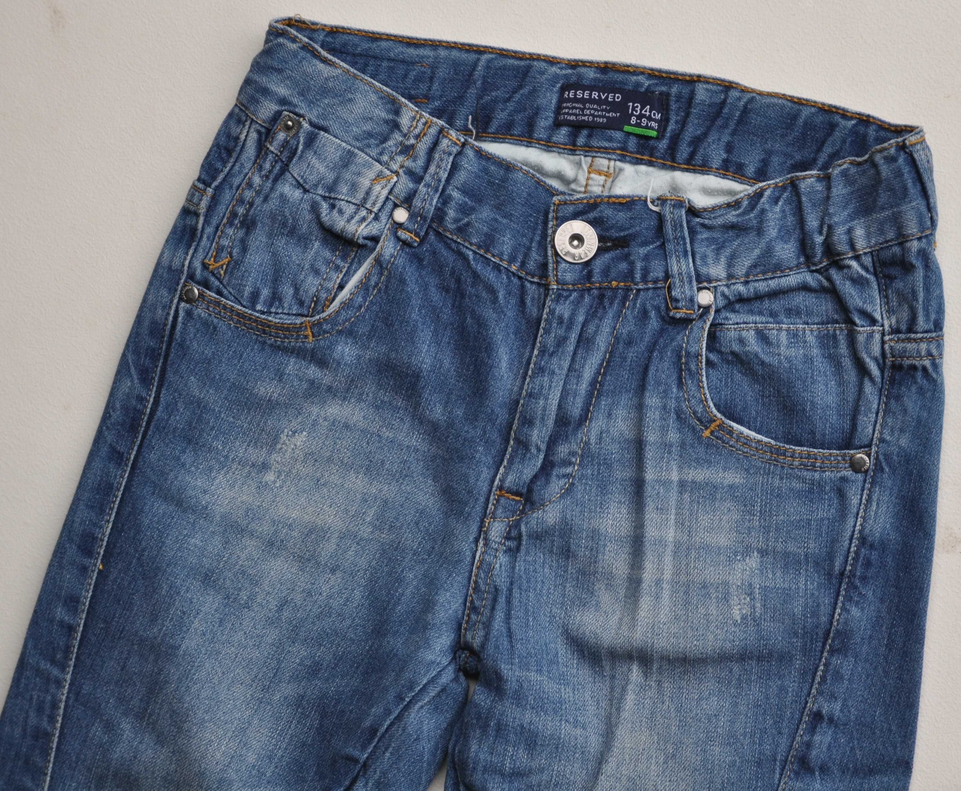 28 RESERVED Spodnie jeansowe skinny niebieskie  r 134 BDB