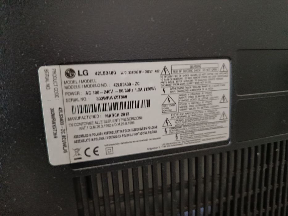 Televisão LG 42" - Imagem com degradê de cor