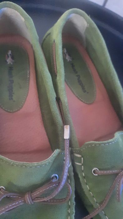 Mokasyny buty skóra Hush Puppies 38 zielone Ecco
