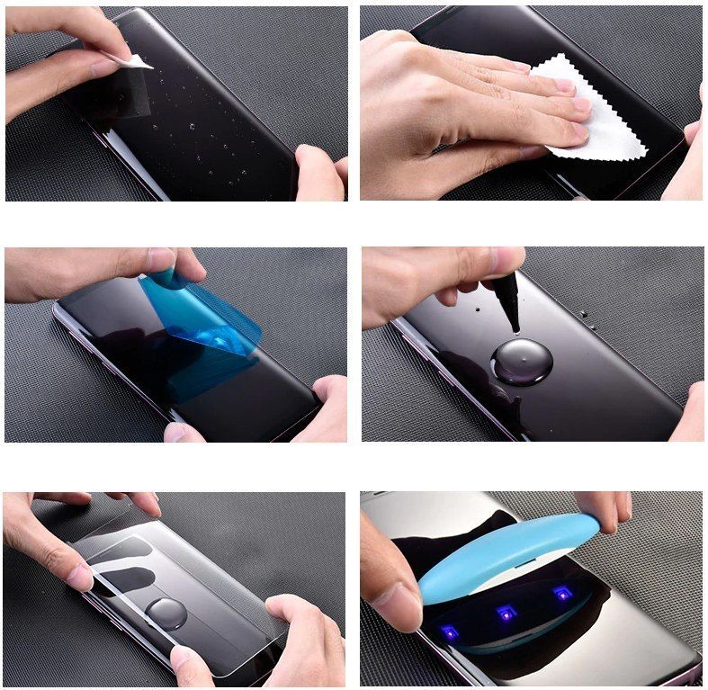 Szkło Hartowane Samsung Galaxy S8 S9 Uv Cały Ekran