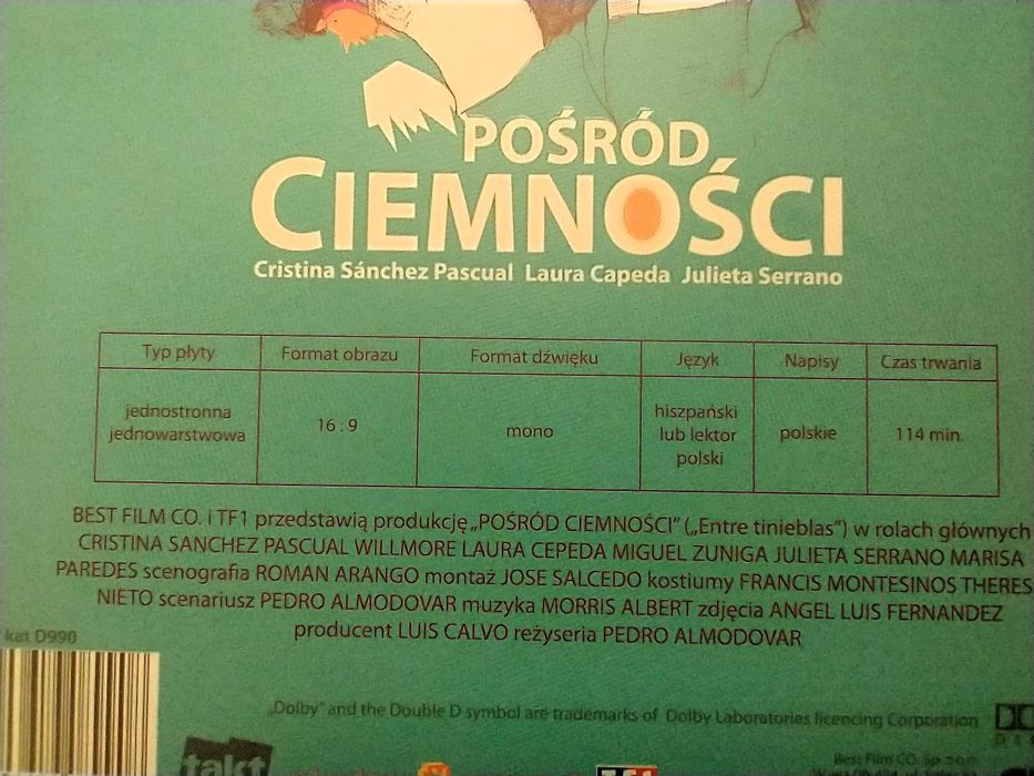 ALMODOVAR - Pośród Ciemności, Prawo Pożądania - 2 filmy DVD
