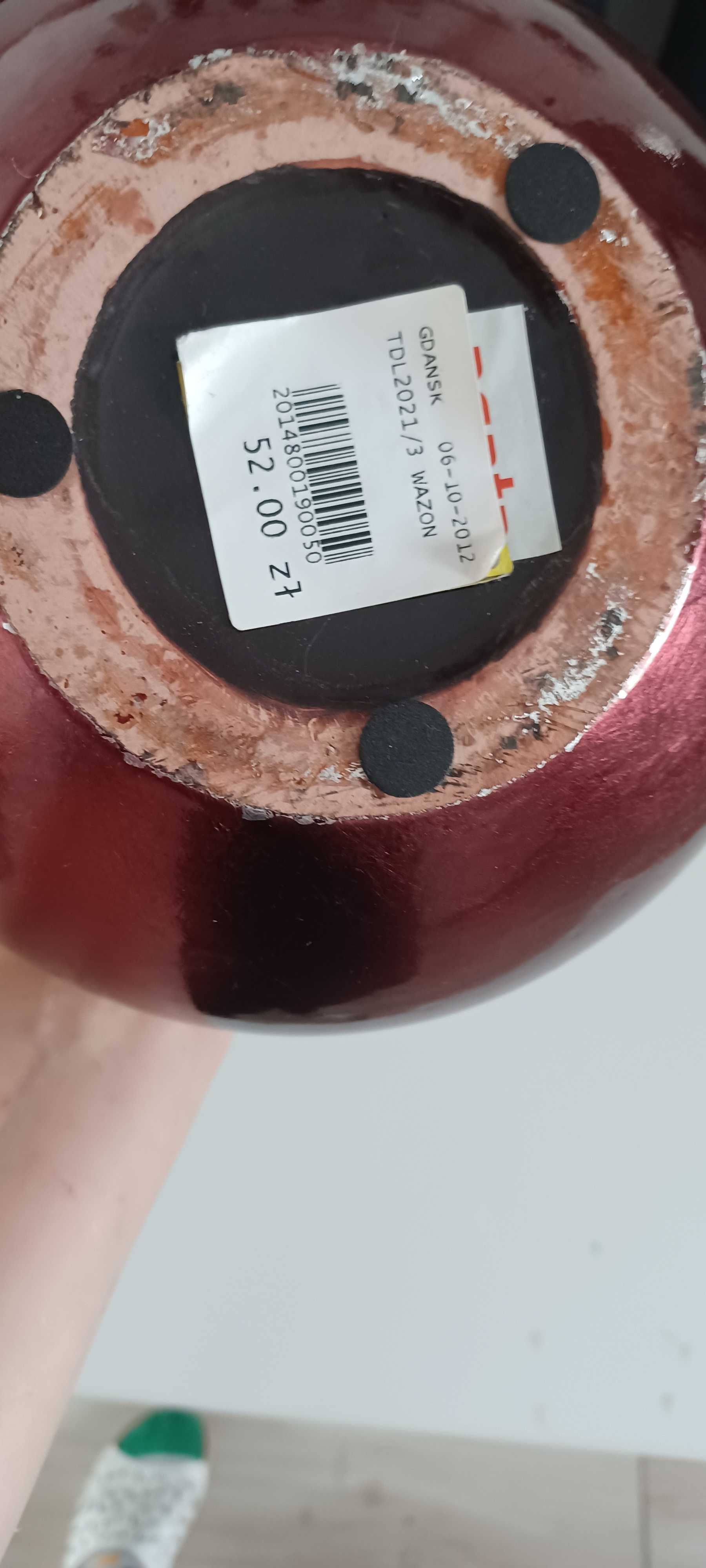2 wazony bania, kolor rubinowy, produkt ceramika wietnamska