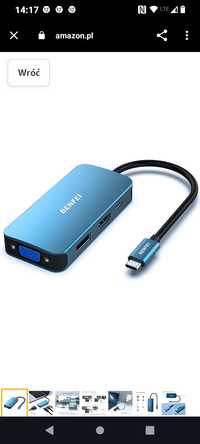 BENFEI HUB Adapter 3w1 USB-C HDMI USB 3.0 VGA Outlet 2265\2305