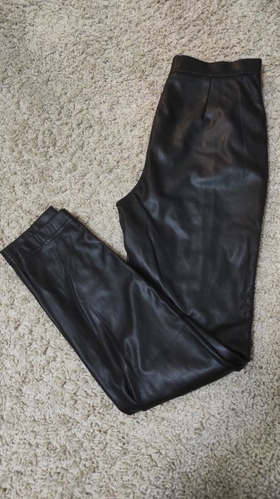 Шкіряні штани чорні