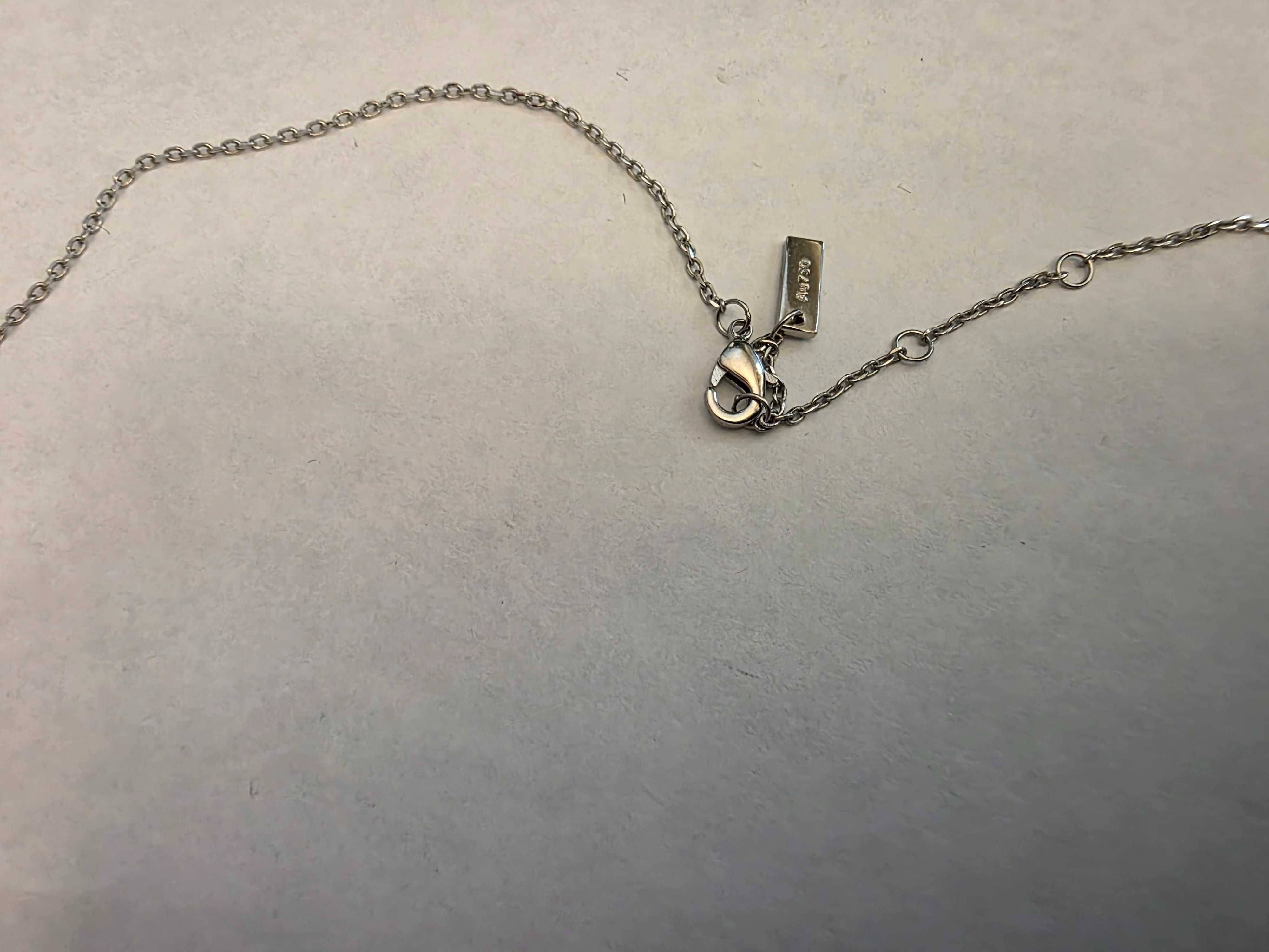 Colar com Brilhantes (Brilhante Movel) Art Deco Vintage Novo Prateado