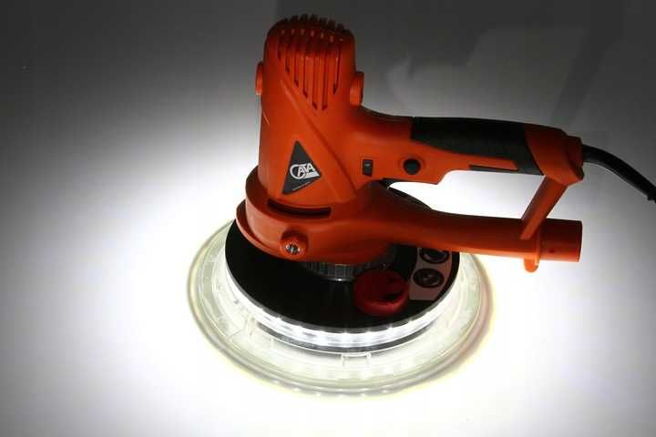 SZLIFIERKA DO GIPSU Tynku Gładzi 180MM Led + 6 x Papier Ścierny