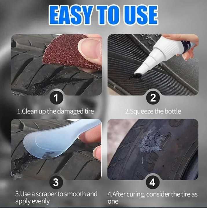 Adesivo de borracha reparo pneus