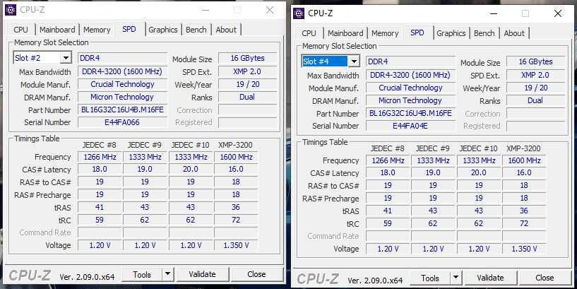 Crucial Ballistix DDR4 3200 32gb BL2K16G32C16U4B