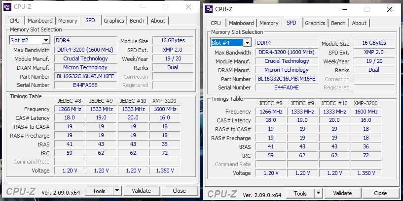 Crucial Ballistix DDR4 3200 32gb BL2K16G32C16U4B