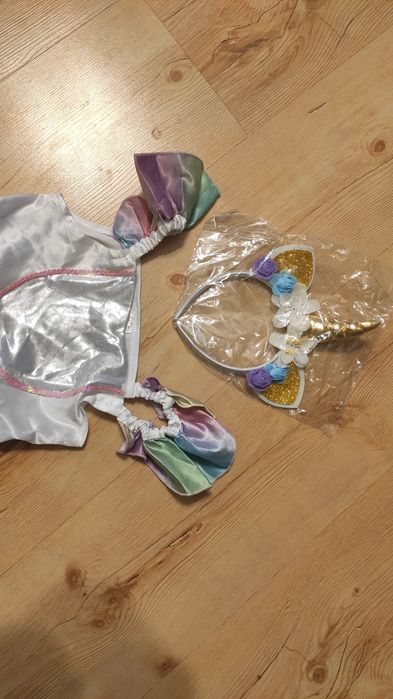 Jednorożec sukienka stroj karnawałowy bal przebranie 110 116