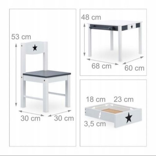 Stolik + 2 krzesełka zestaw mebli dziecięcych stół dla dzieci komplet