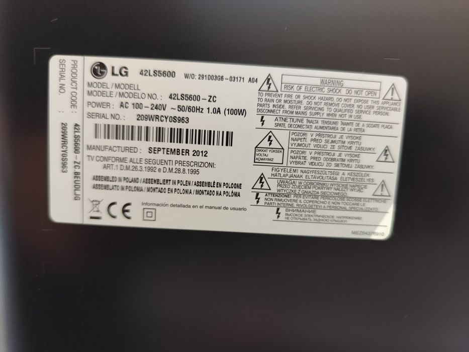 Tv Lg Modelo 42LS5600-ZE