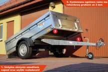 SPAWANA przyczepka 236x129x45 Neptun 236 PRR na resorach MOCNA!