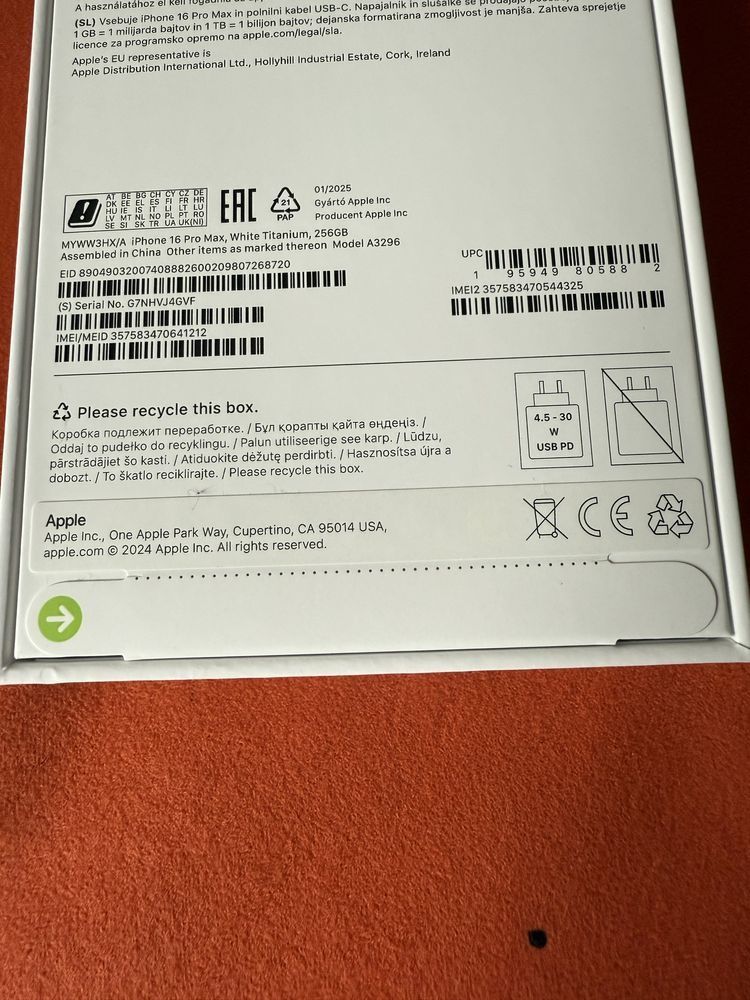 iPhone 16 PRO MAX 256GB