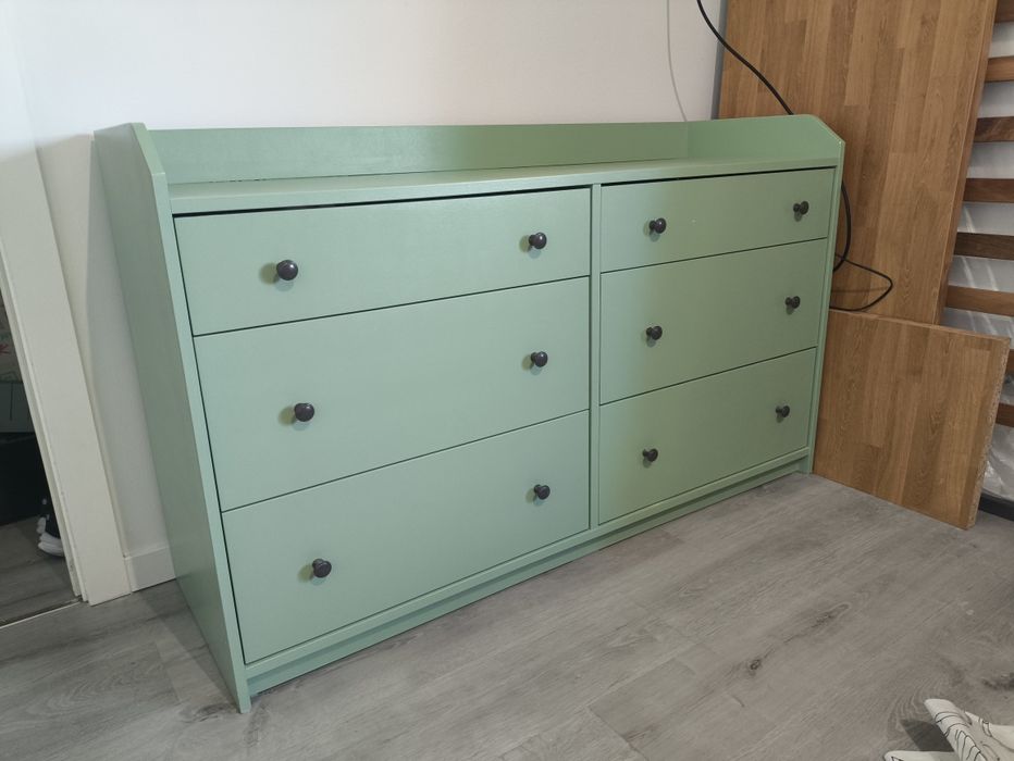 Cómoda IKEA HAUGA – cor personalizada verde menta