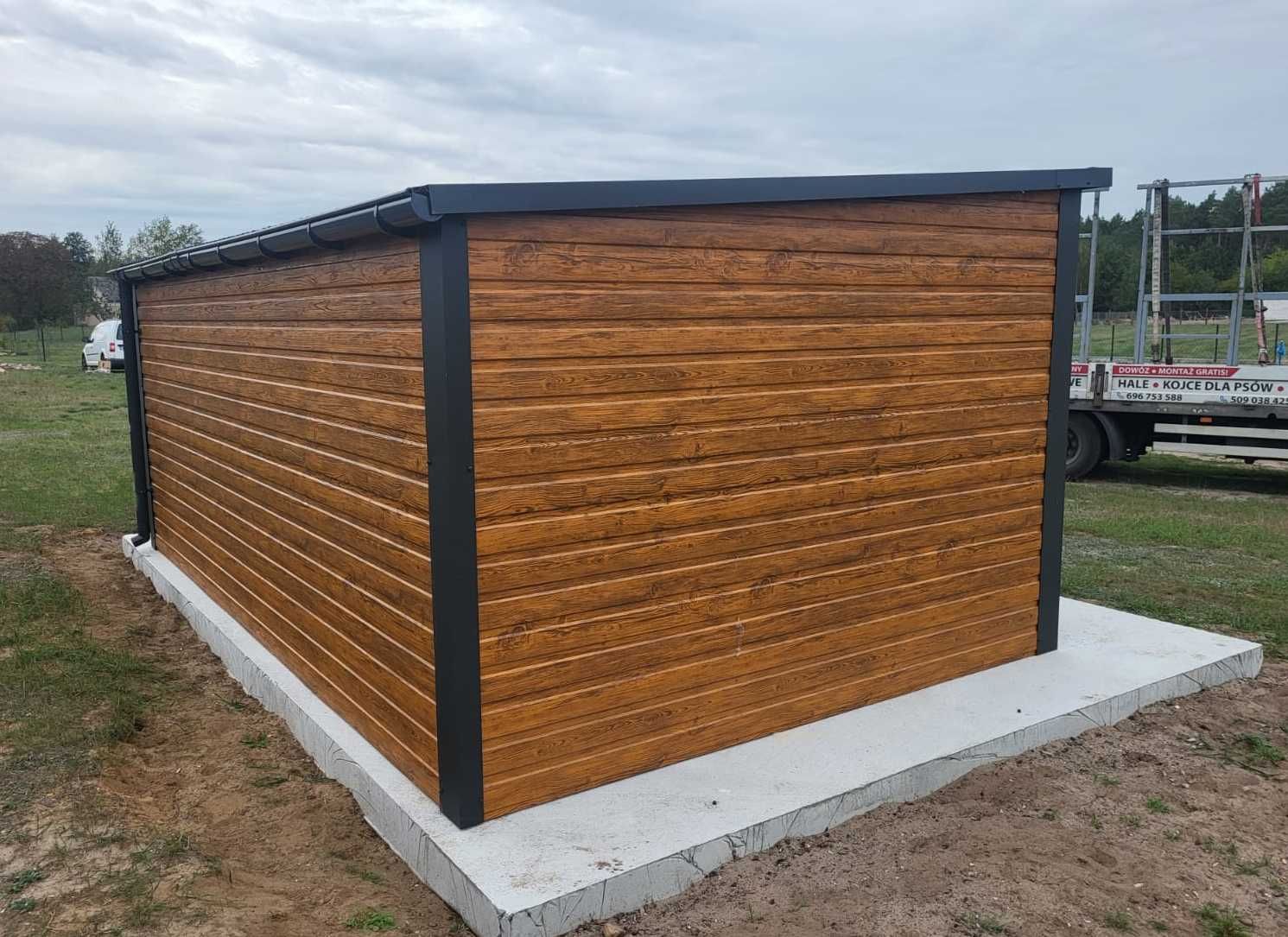 Domek Schowek Ogrodowy PREMIUM 5x3 drewnopodobny spad na tył