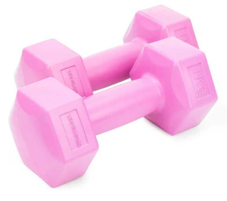 HANTLE 2x1kg hantelki CIĘŻARKI ZESTAW hantli bitumiczne 2kg BIA