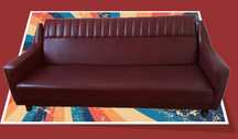 Sofá Napa Tailfin Reclinável Meados do Século XX Vintage Man Cave