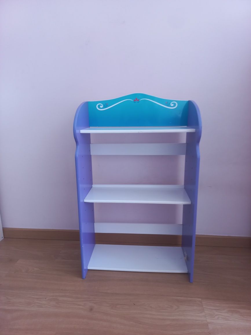 Conjunto livreiro mesa e banco Frozen