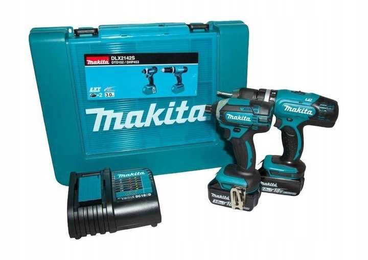 Makita 18V DLX2142S Wkrętarka DHP453 Zakrętarka DTD152 3ah na prezent