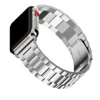 Bransoleta do Apple watch 42/44 mm czarna srebrna metalowa