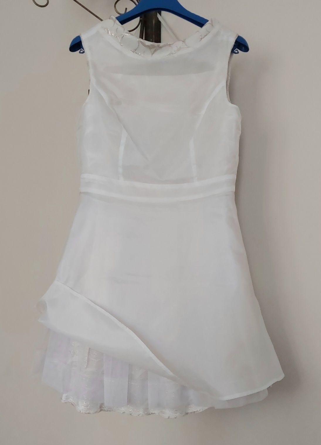 Elegancka sukienka kremowo-złota r. 38