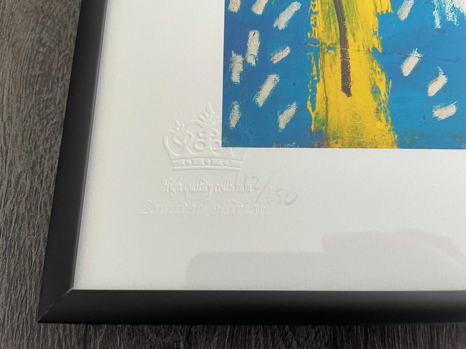 Basquiat grafika "Red Skull" certyfikat rama