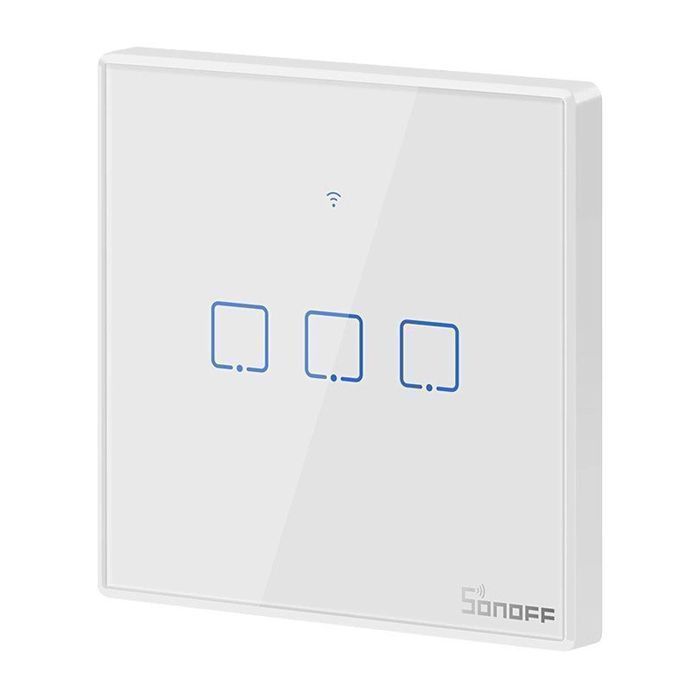 Dotykowy Włącznik Światła Wifi + Rf 433 Sonoff T2 Eu Tx (3-Kanałowy)