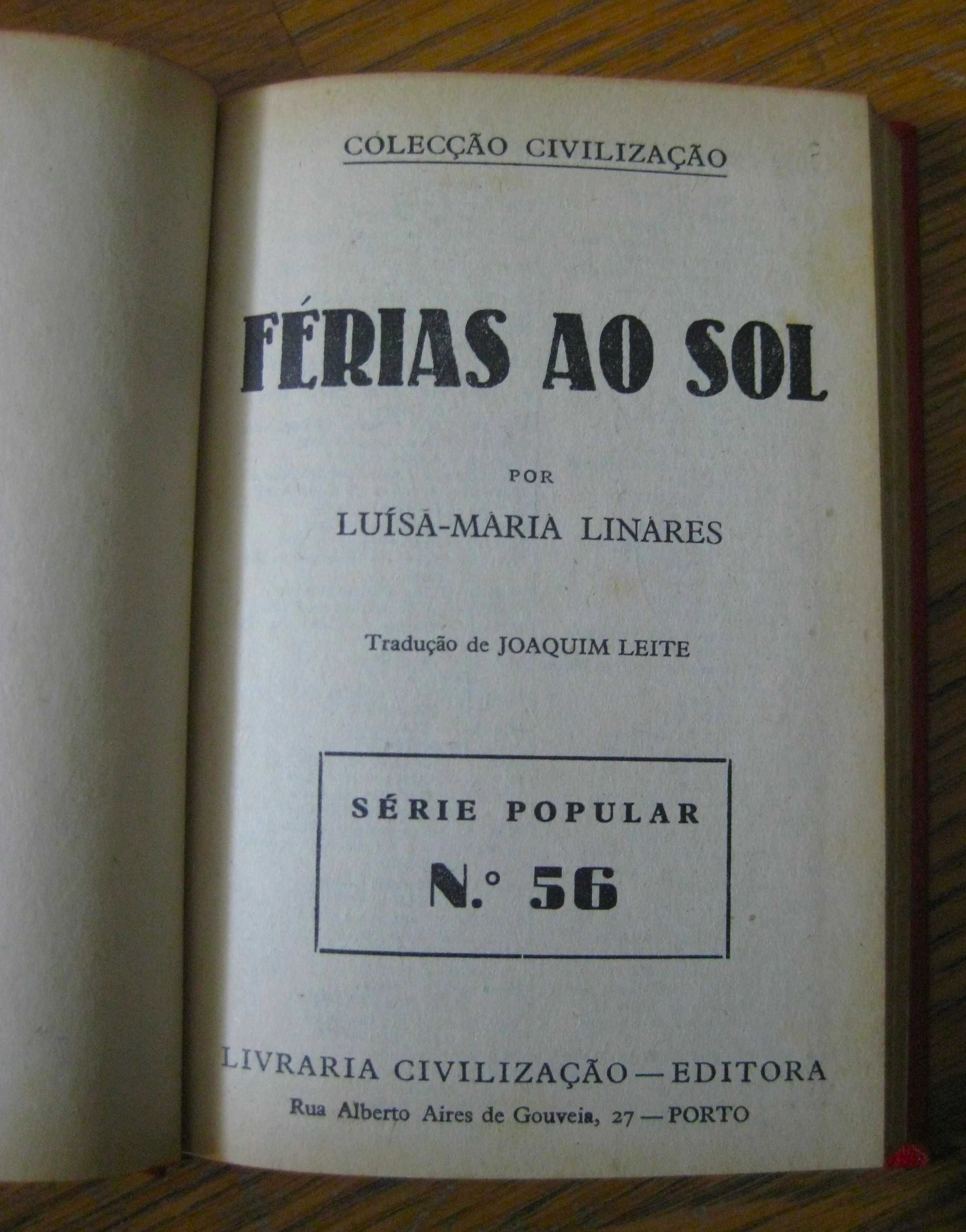 Férias ao Sol de Luísa-Maria Linares - Antigo da Livraria Civilização