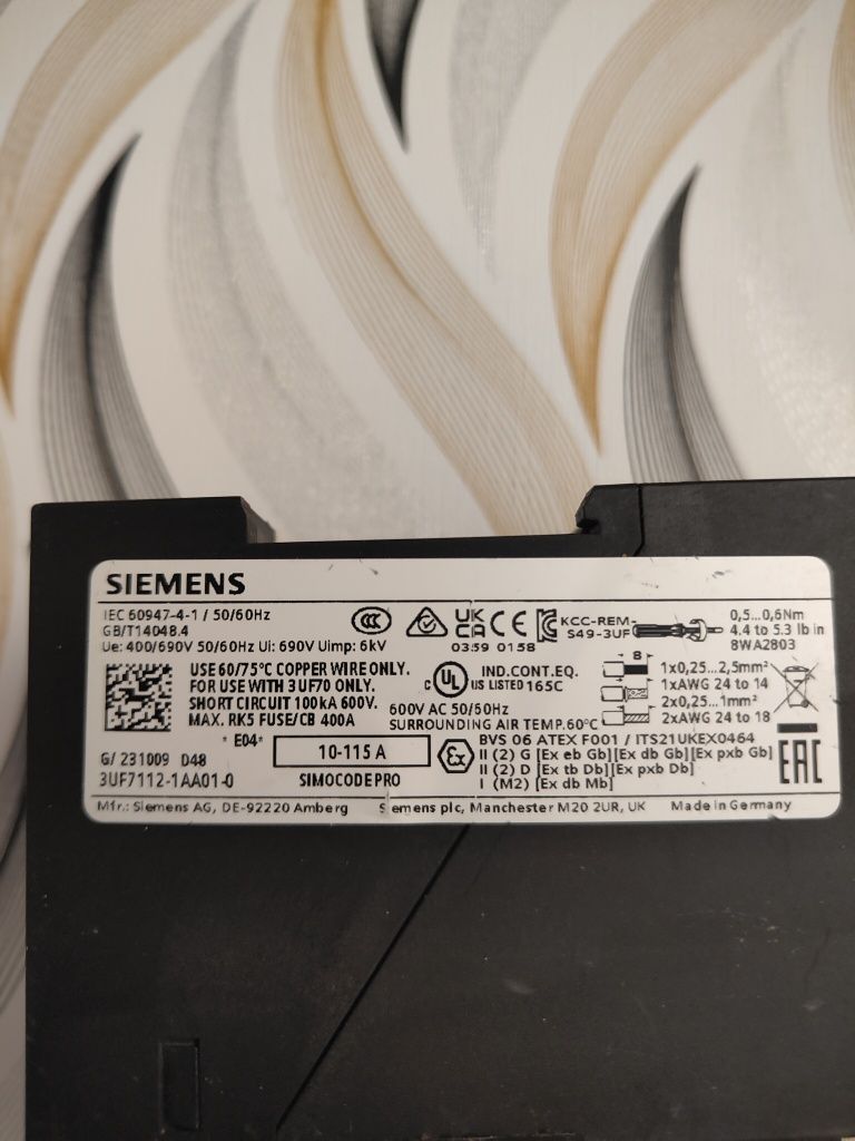 Przekładnik prądowy Siemens 3uf7112-1aa01-0