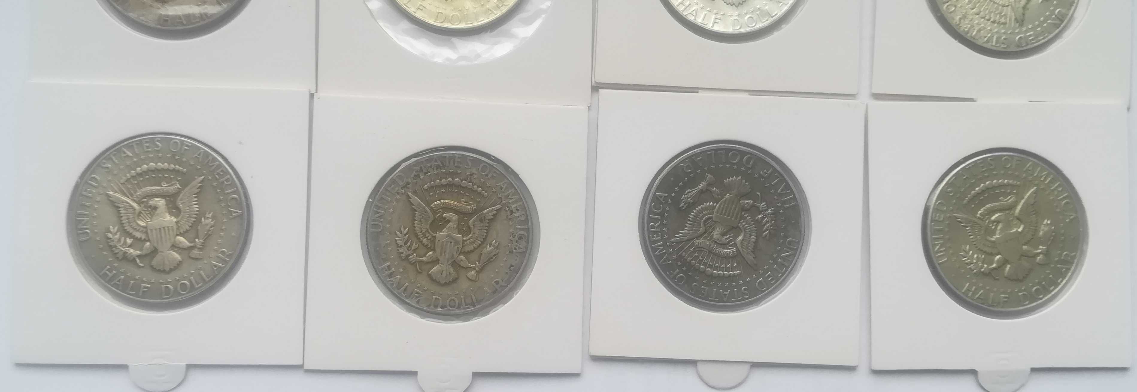 Monety srebrne half pół dolara 1967-69 zestaw 12 sztuk srebro ag nr 5