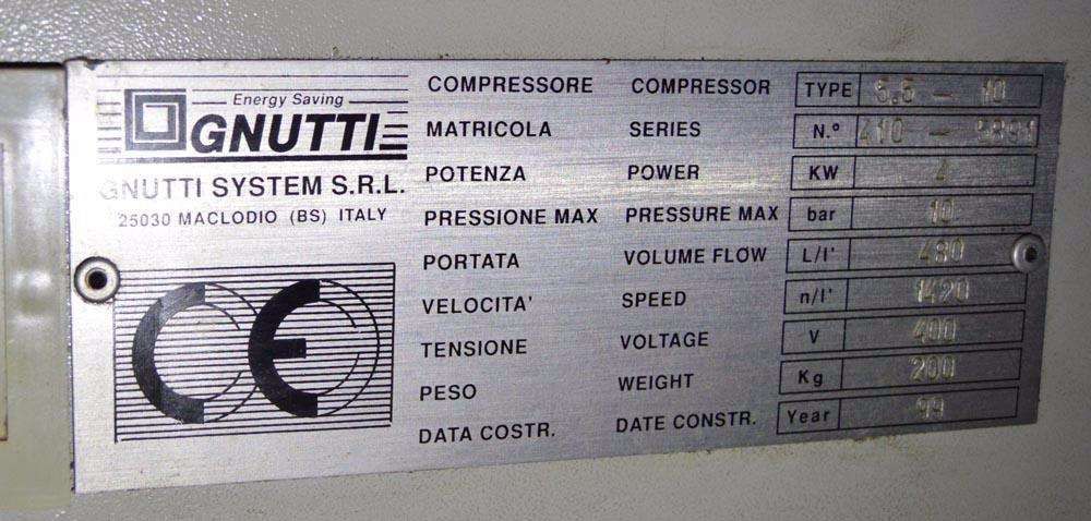 Compressor de Palhetas Gnutti 5.5-10 4Kw