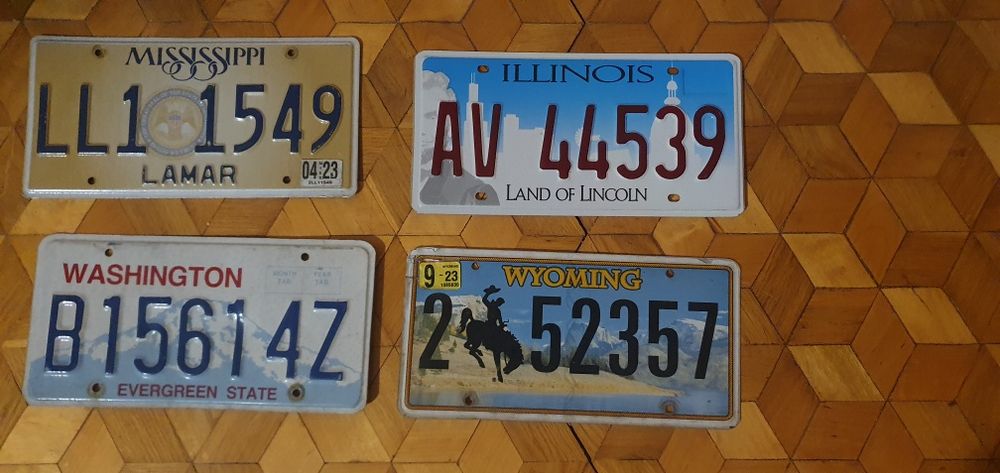 4 tablice rejestracyjne usa oryginal