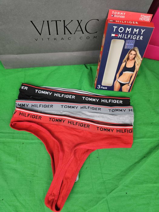 3pak Majtki Stringi Komplet Damskie Calvin Tommy Figi Victoria