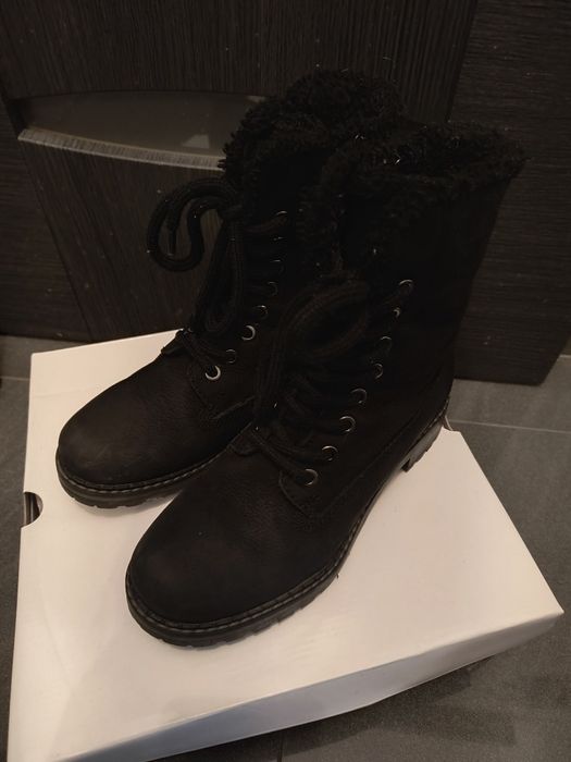 Skórzane buty zimowe