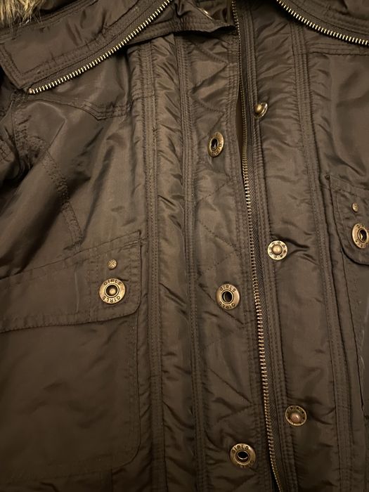 Reserved 146 cm kurtka bomberka khaki futerko