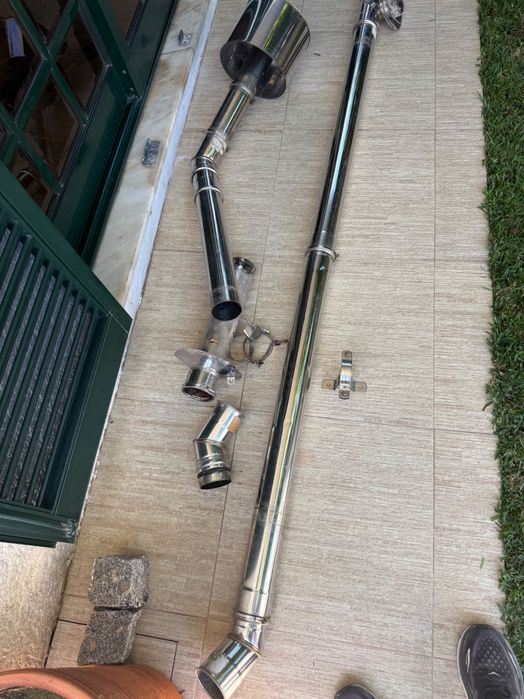 Tubagem Inox exterior para salamandra e lareira