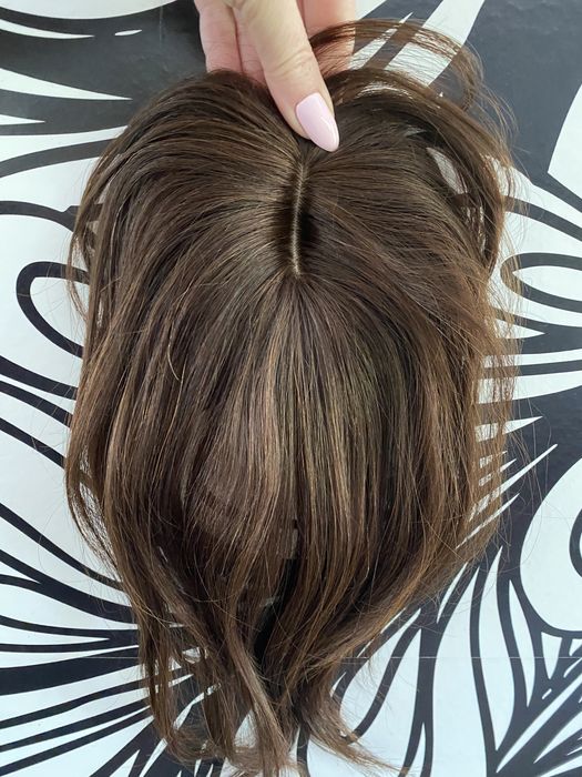 Toper tupet treska dopinka peruka włos naturalny indyjski brąz