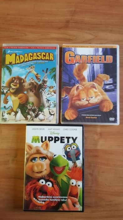Madagaskar,Garfield, Muppety. Bajki