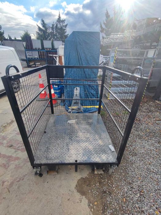 Solidna, metalowa skrzyniopaleta, kosz transportowy